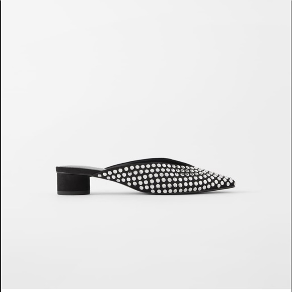 zara studded mules
